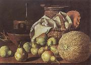 Melendez, Luis Eugenio Still-Life with Melon and Pears Germany oil painting reproduction